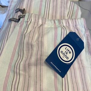 Life is Good Women’s Bermuda Stripe Classic Sleep Pants  NWT  Medium